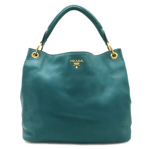Prada Shoulder Bag Hobo Handbag Leather Green